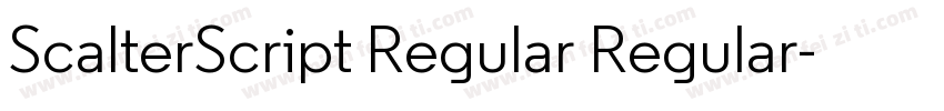 ScalterScript Regular Regular字体转换